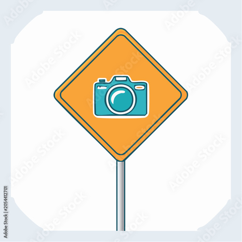 Camera Icon Warning Sign
