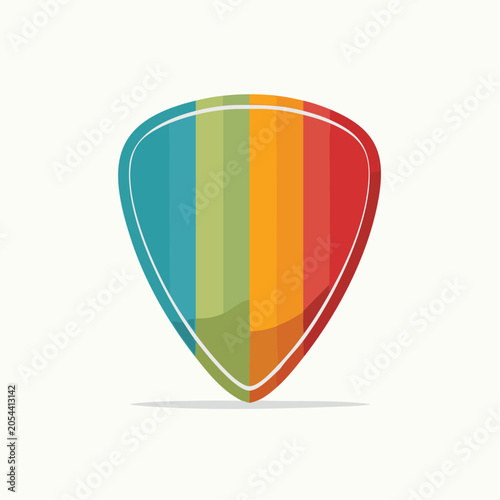 Colorful Guitar Pick with Vertical Stripes