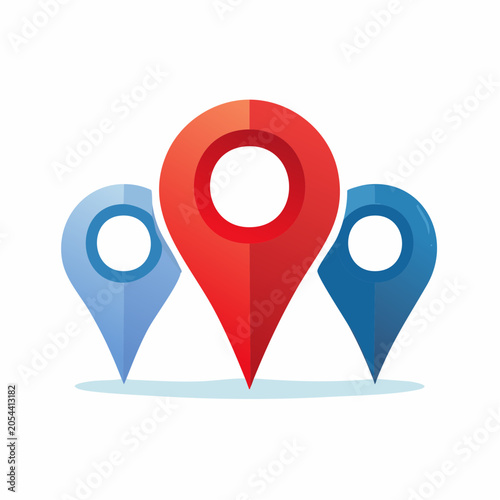 Group of Location Pins