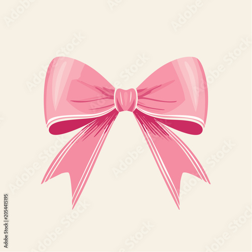 Pink Bow Illustration