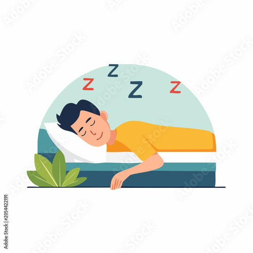 Man Sleeping Peacefully on Mattress