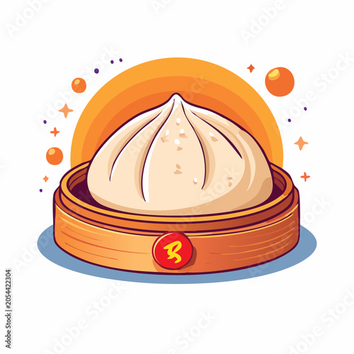 Steamed Dumpling in Bamboo Steamer