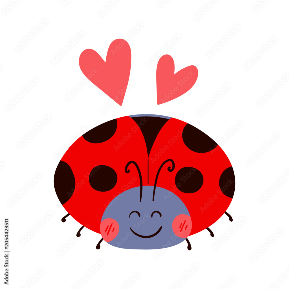Fototapeta premium Beautiful fairytale insect vector illustration
