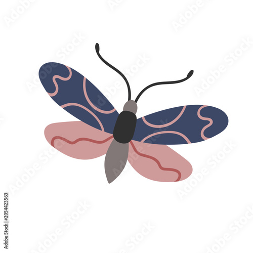Beautiful fairytale insect vector illustration