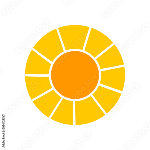 Beautiful fairytale sun vector illustration