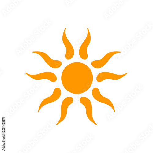 Beautiful fairytale sun vector illustration