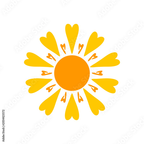 Beautiful fairytale sun vector illustration