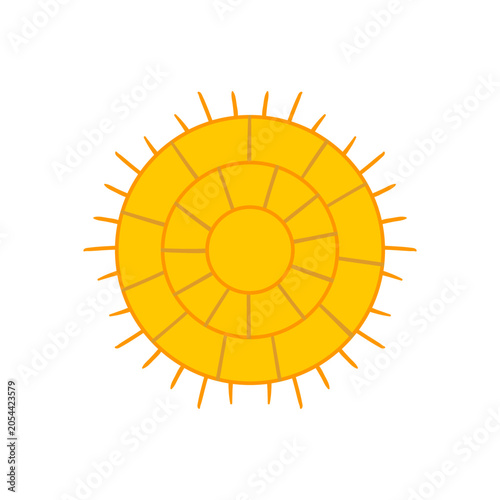 Beautiful fairytale sun vector illustration