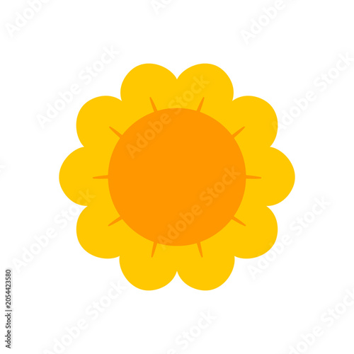 Beautiful fairytale sun vector illustration