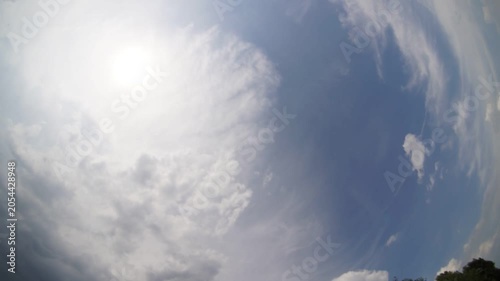 Fisheye Sky Clouds Motion Timelapse Abstract Weather Background