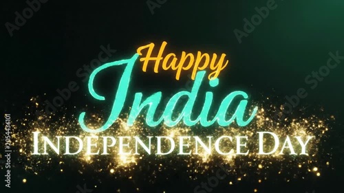 Vibrant Celebration of India's Independence Day with Glittering Fireworks and Festive Messages