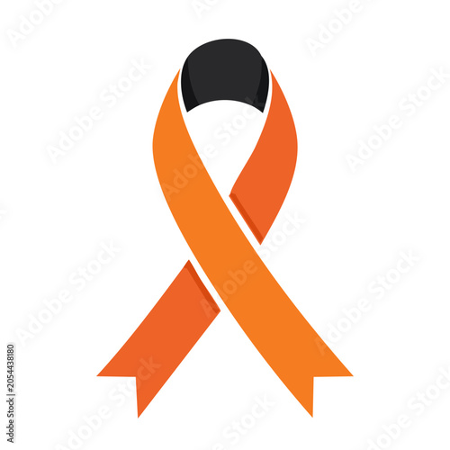 Flat design orange location pin icon