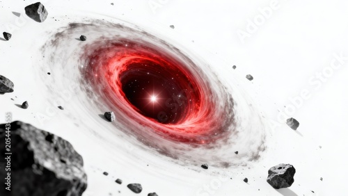 Black hole with swirling accretion disk