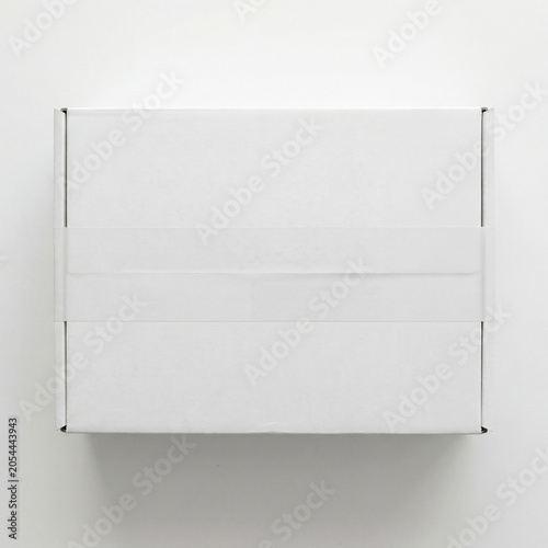 White Box Packaging Branding Mockup Top View