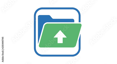 Green folder with white arrow icon.