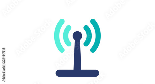 Wireless internet router signal transmitter icon.