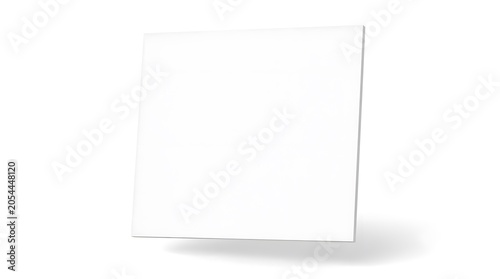 Blank Square Card Mockup Floating on Clean White for Advertising Use