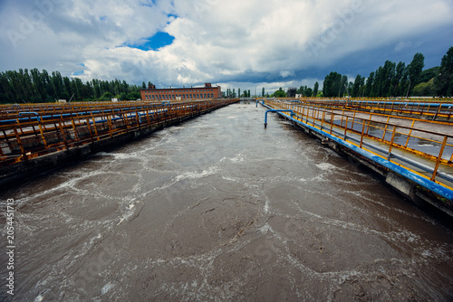 Obraz na płótnie Modern wastewater treatment plant