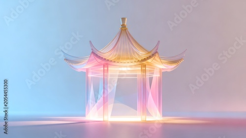 Glowing translucent pavilion