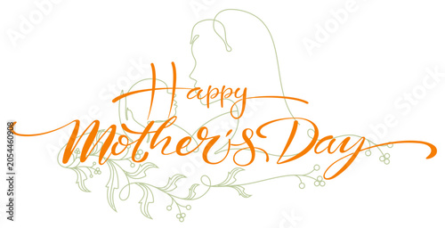 Happy Mother's Day Calligraphy Background. Design for brochures, cards, invitations, greetings, and more.