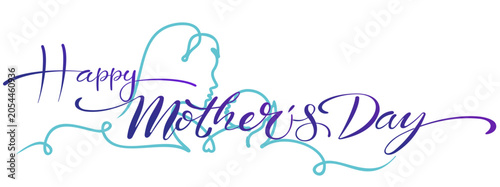 Happy Mother's Day Calligraphy Background. Design for brochures, cards, invitations, greetings, and more.