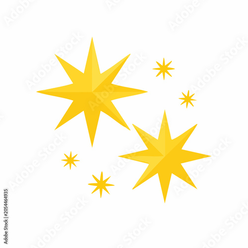 Sparkling Yellow Stars Illustration