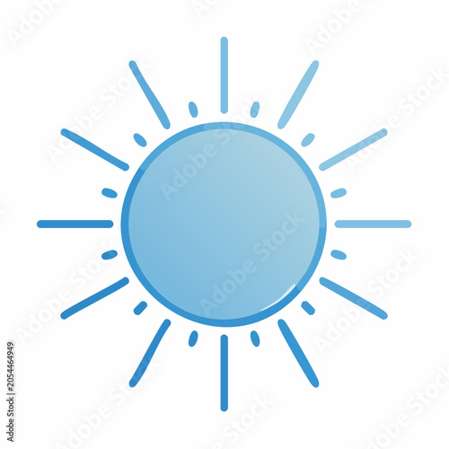 Stylized Blue Sun Icon