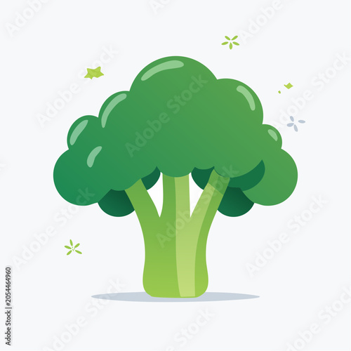 Stylized Broccoli Icon