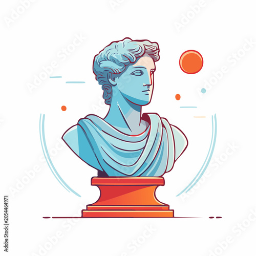 Stylized Bust of a Classical Figure