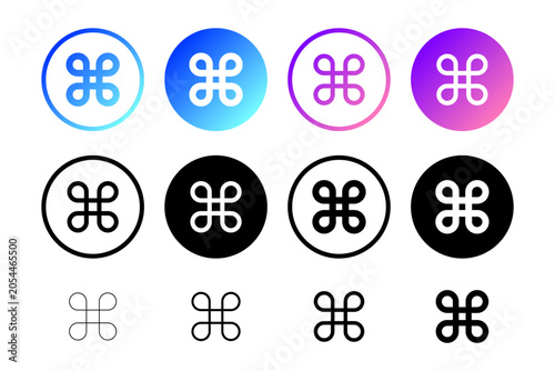 Obraz na plátně Command Shortcut Key Icon Symbols