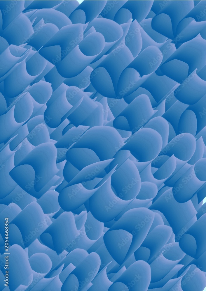 Obraz premium Light Blue Gradient Organic Texture Pattern, Manual Seamless Soft Design