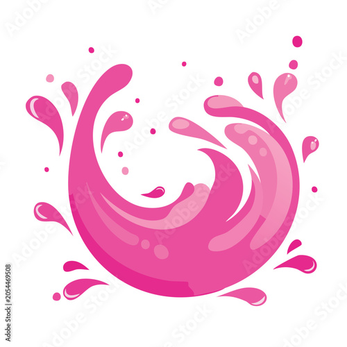 Pink Splash Vector Graphic