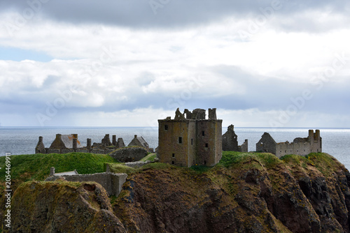 Castle Fortress on Jagged Rocky Coastal Headland