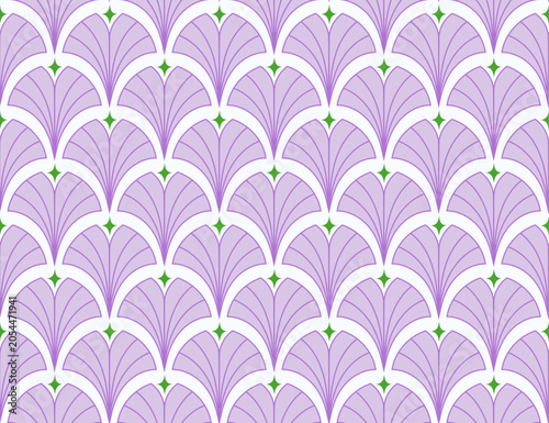 Abstract victorian seamless pattern. Vector art deco background. Geometric illustration.
