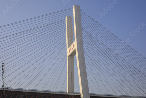 Photography Nanpu Bridge Shanghai - Cable-Stayed Bridge Architectural Landmark