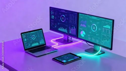Tech devices with data displays