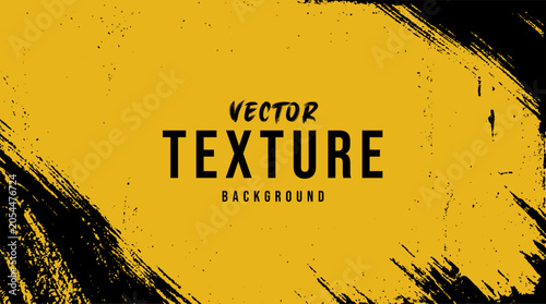 Brushstroke texture background, vector illustration with black and gold coloration