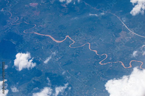 Canvastavla Fuzu River Aerial View, Guangxi Chongzuo China