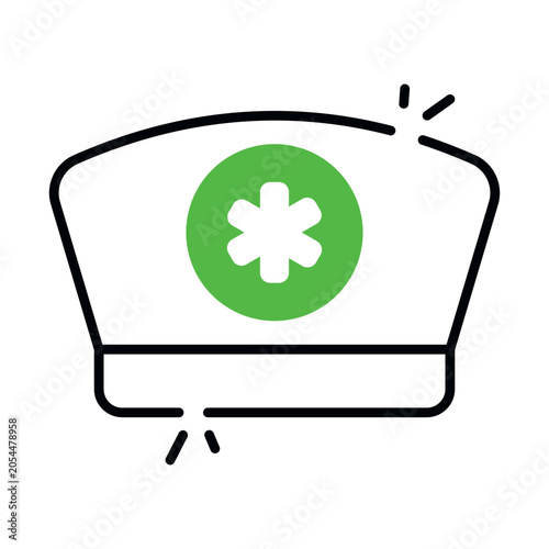 Canvas Print A unique design icon of medical cap