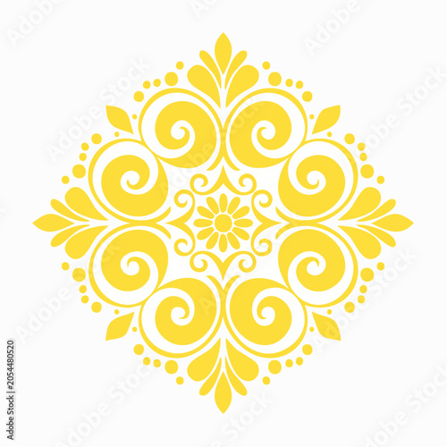 Yellow Floral Mandala Design