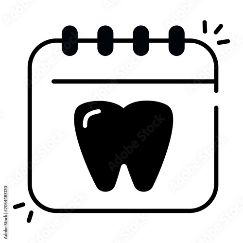 Schilderij op canvas Dentist appointment icon, editable vector