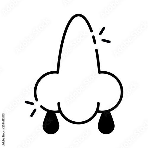 Bilde på lerret Unique design icon of running nose