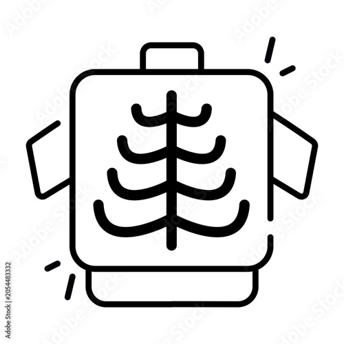 Tableau sur toile Unique design icon of ribs cage