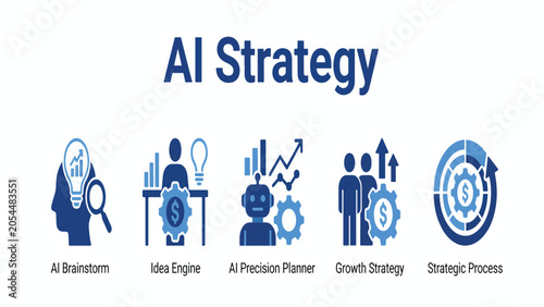 Professional Infographic Concept for Artificial Intelligence Strategic Planning