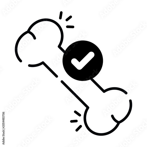 Foto Creative design icon of dog bone