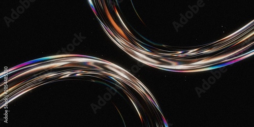 Foto Holographic gradient water flow with speed motion effect