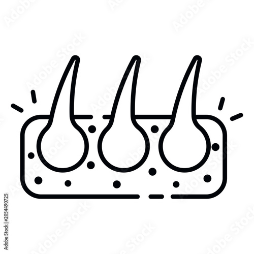 Принти на полотні A unique design animation of hairs