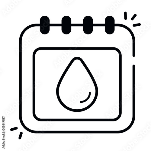 A unique design icon of blood donation schedule 
