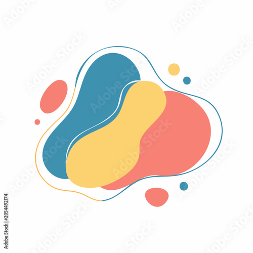 Abstract Organic Shapes with Fluid Blob Design
