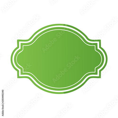 Green flat design brain icon